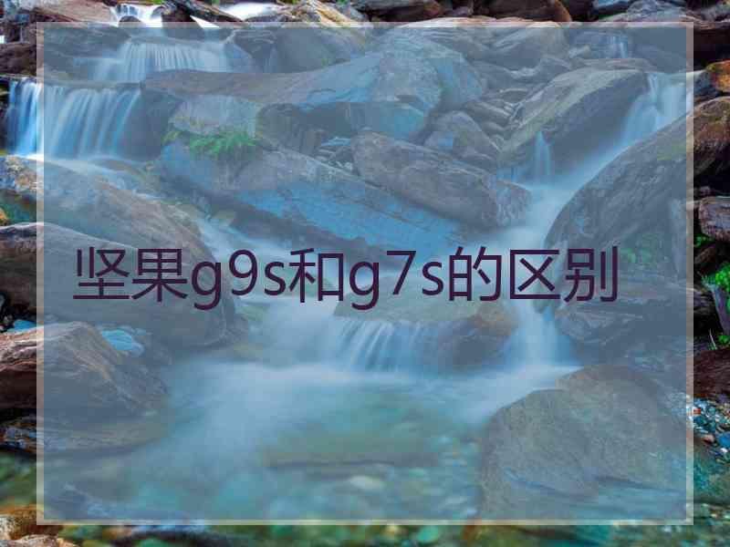 坚果g9s和g7s的区别