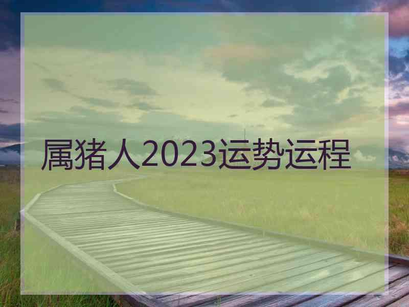 属猪人2023运势运程