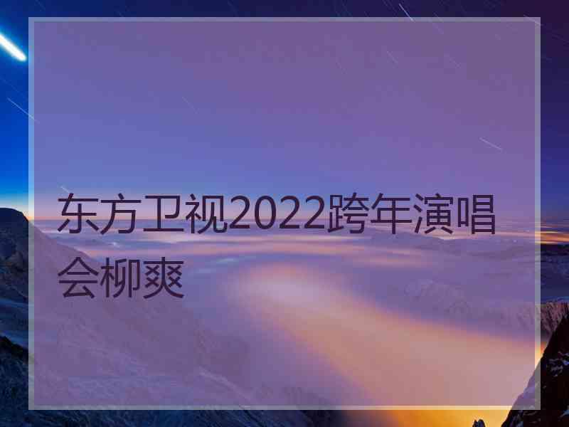 东方卫视2022跨年演唱会柳爽