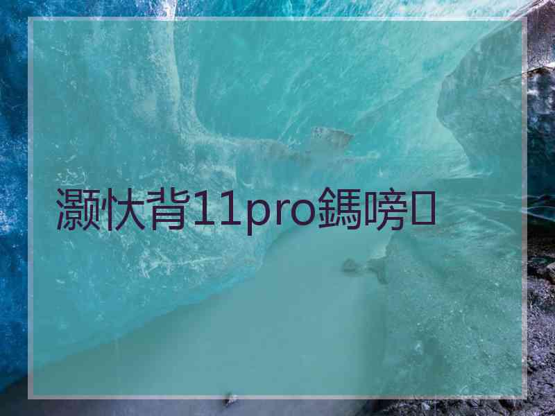 灏忕背11pro鎷嗙