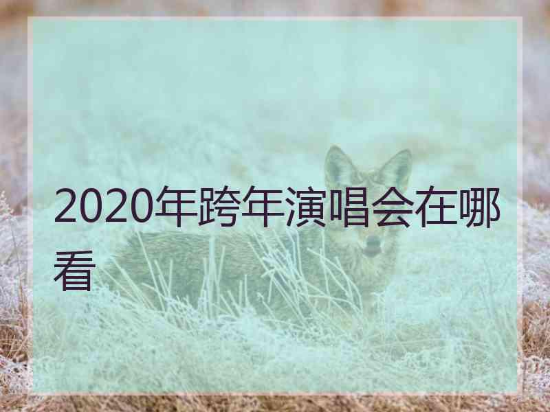 2020年跨年演唱会在哪看