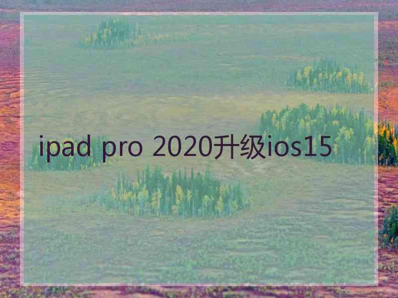 ipad pro 2020升级ios15