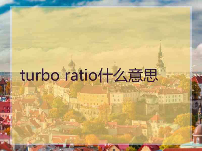 turbo ratio什么意思