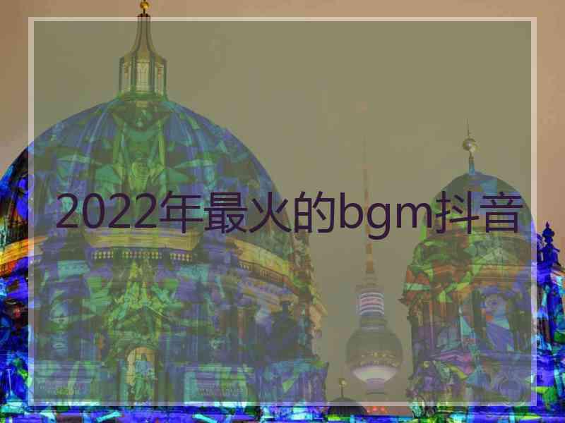 2022年最火的bgm抖音