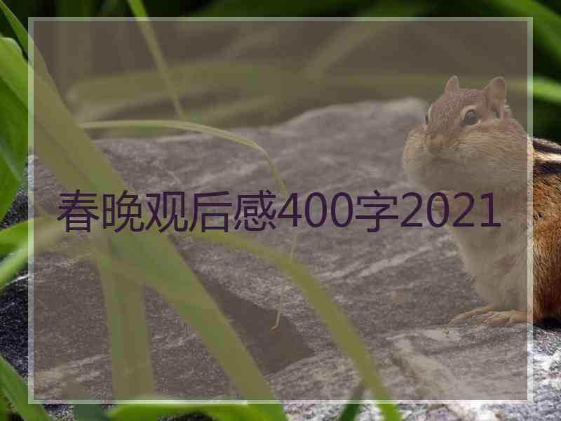 春晚观后感400字2021