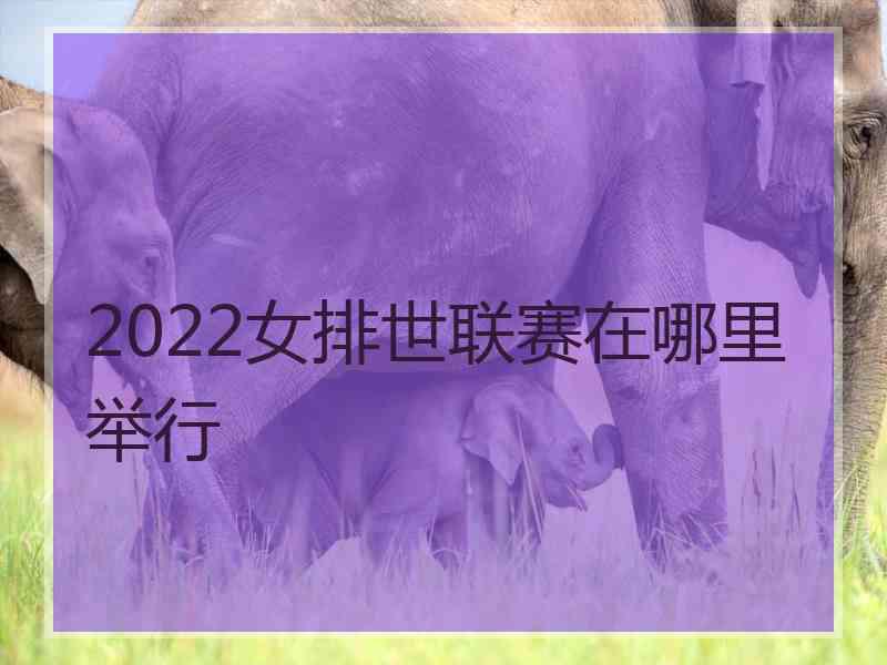 2022女排世联赛在哪里举行