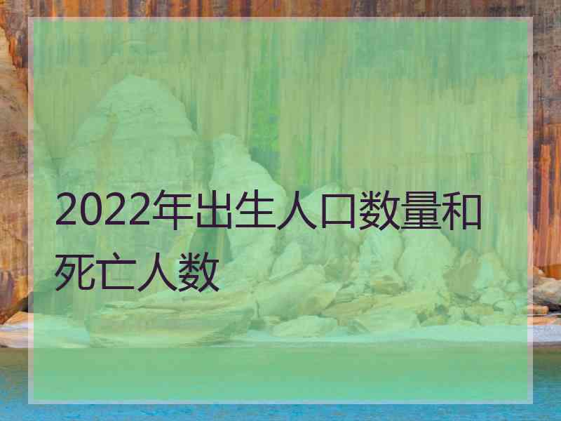 2022年出生人口数量和死亡人数