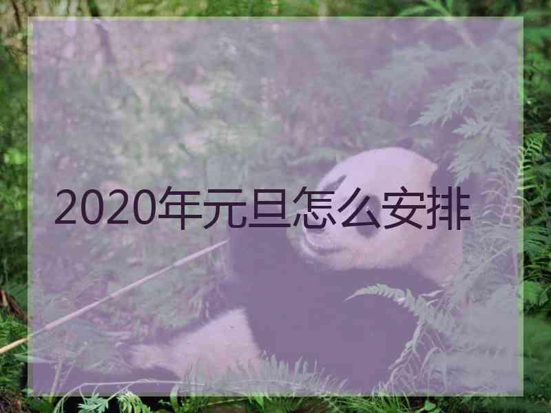 2020年元旦怎么安排