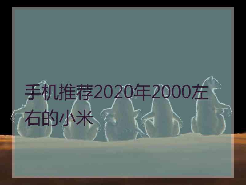 手机推荐2020年2000左右的小米