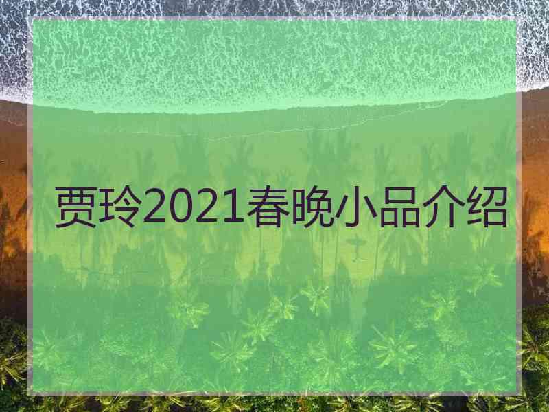 贾玲2021春晚小品介绍