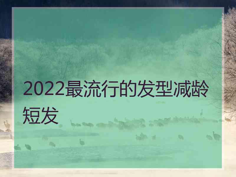 2022最流行的发型减龄短发