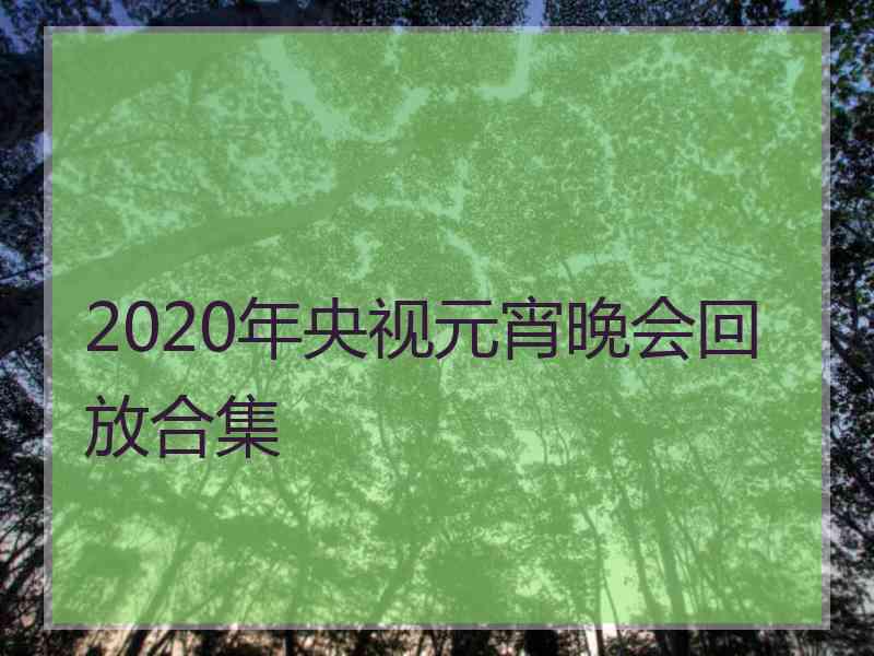 2020年央视元宵晚会回放合集