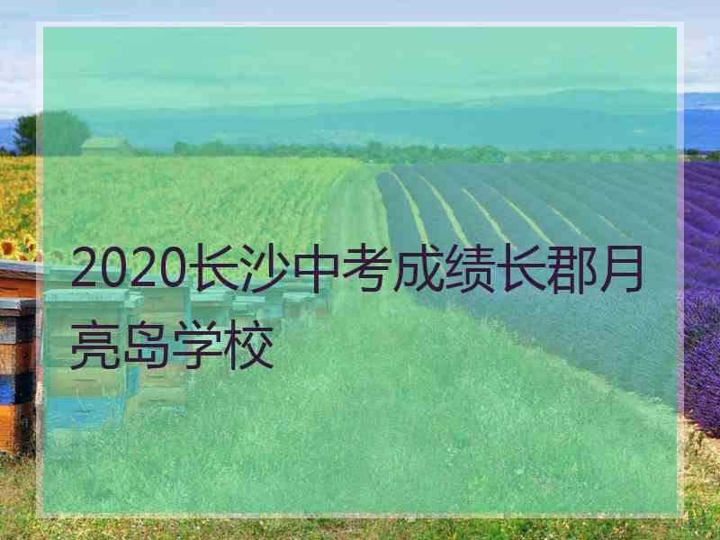 2020长沙中考成绩长郡月亮岛学校