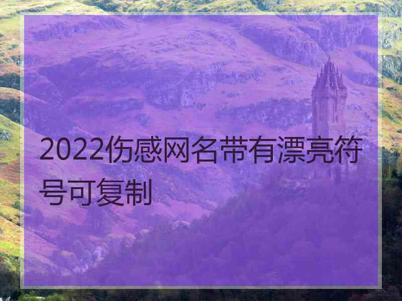 2022伤感网名带有漂亮符号可复制