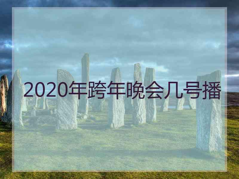 2020年跨年晚会几号播