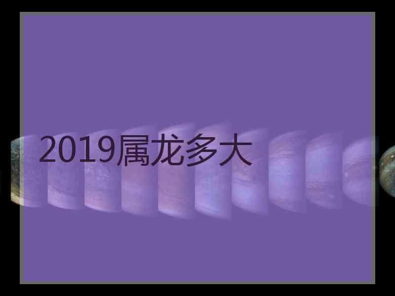 2019属龙多大