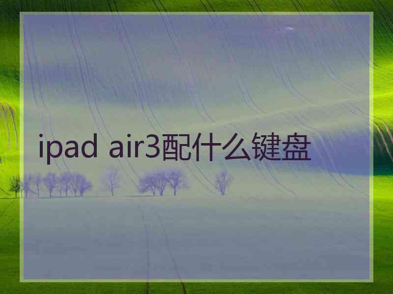 ipad air3配什么键盘