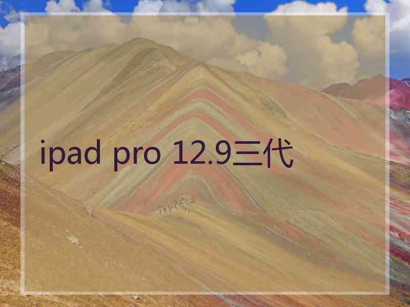 ipad pro 12.9三代