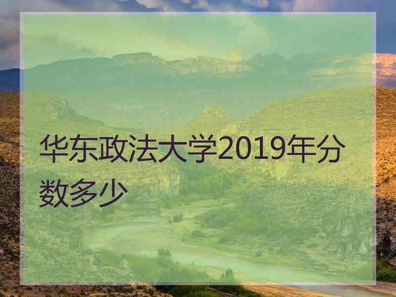 华东政法大学2019年分数多少