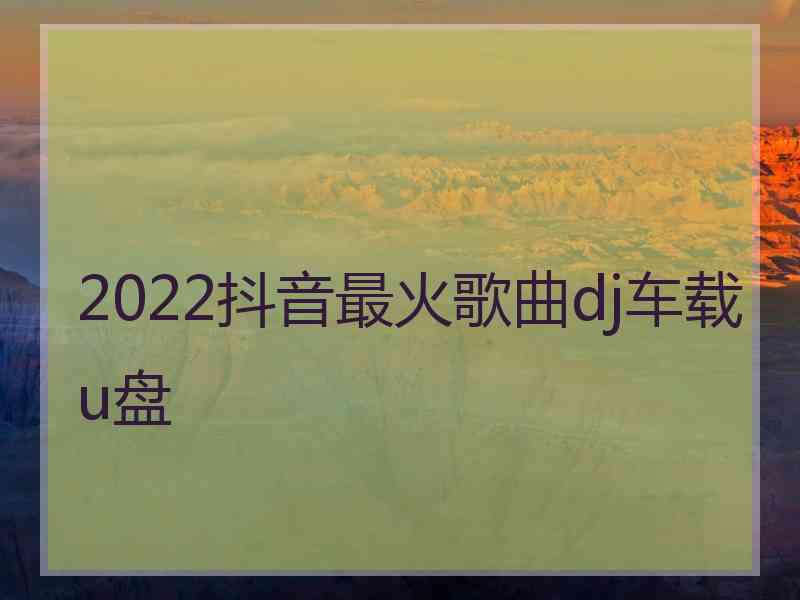 2022抖音最火歌曲dj车载u盘