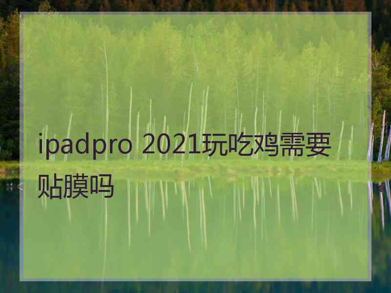 ipadpro 2021玩吃鸡需要贴膜吗