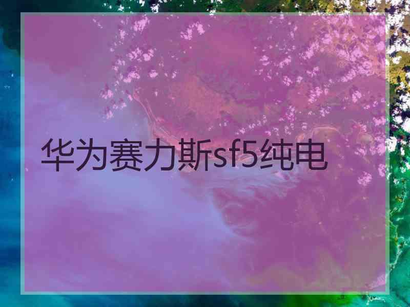 华为赛力斯sf5纯电