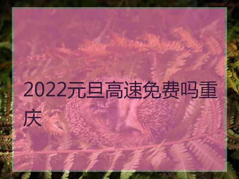 2022元旦高速免费吗重庆