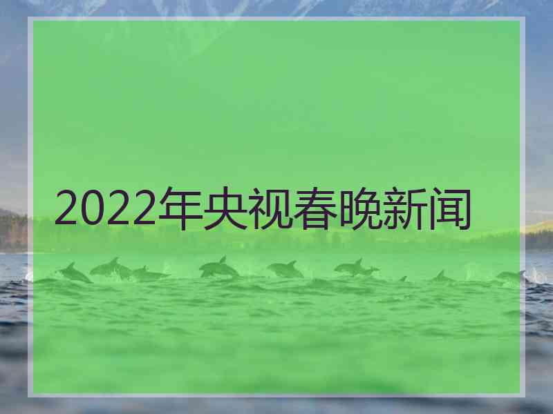 2022年央视春晚新闻