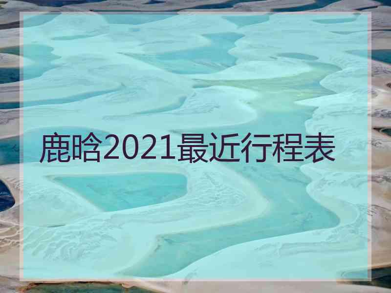 鹿晗2021最近行程表