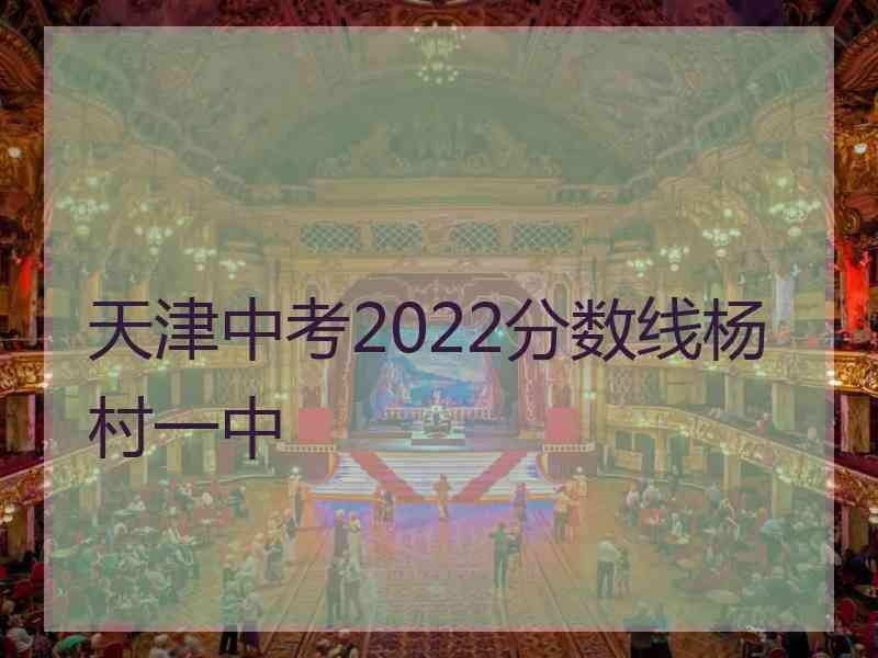 天津中考2022分数线杨村一中