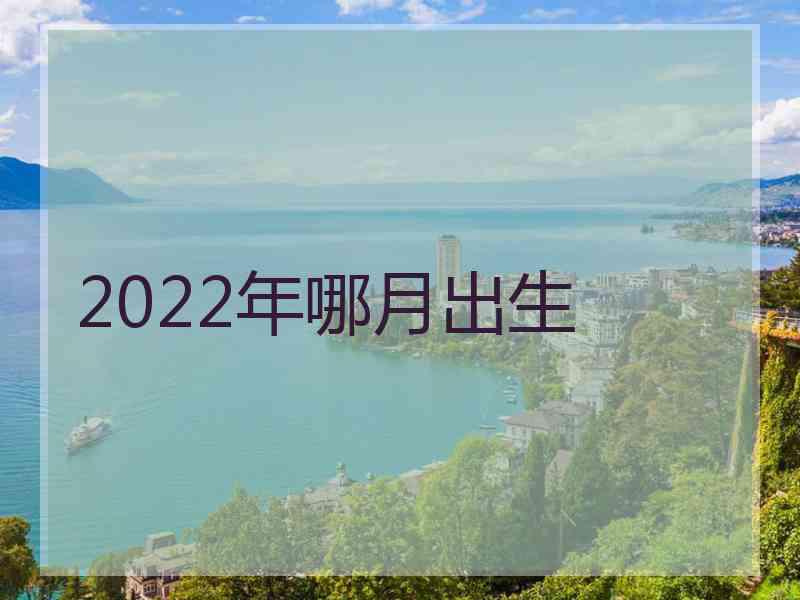 2022年哪月出生