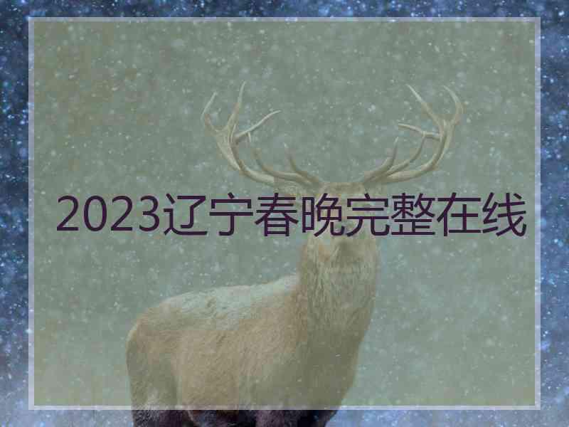 2023辽宁春晚完整在线