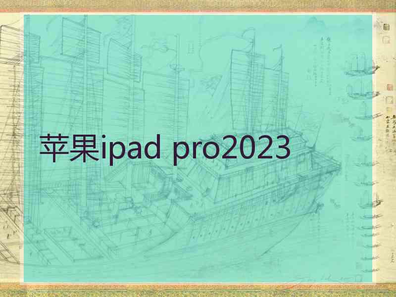 苹果ipad pro2023