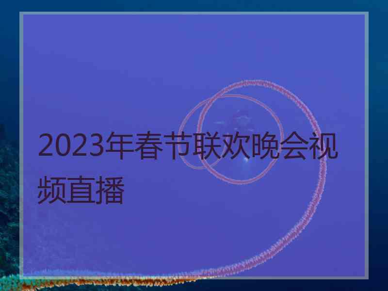 2023年春节联欢晚会视频直播