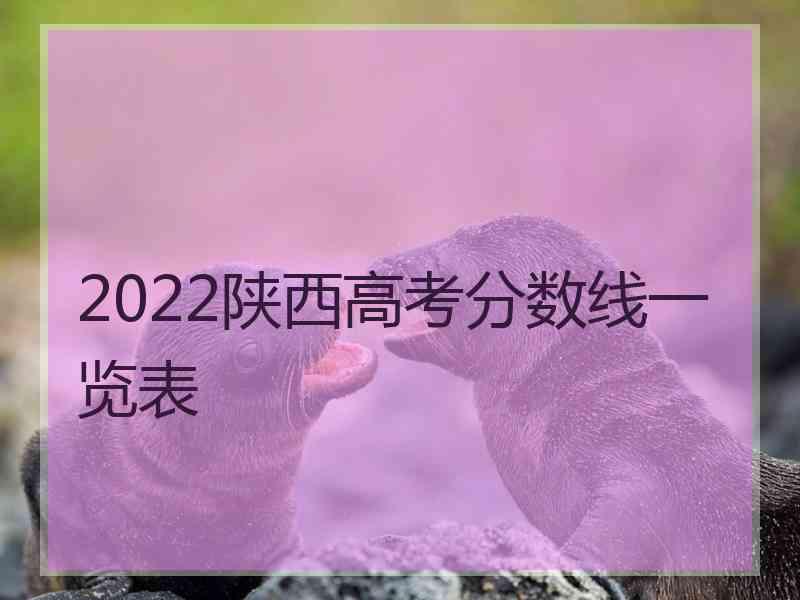 2022陕西高考分数线一览表