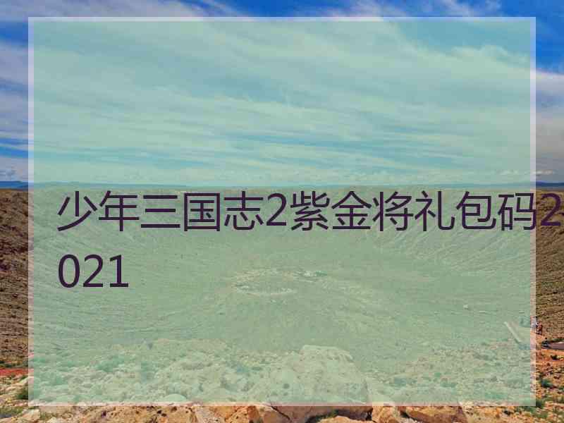 少年三国志2紫金将礼包码2021