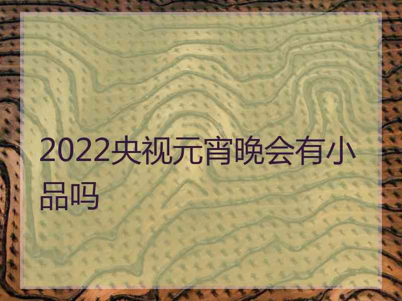 2022央视元宵晚会有小品吗