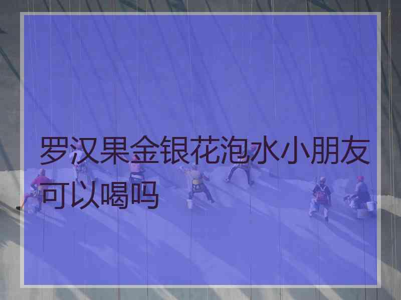 罗汉果金银花泡水小朋友可以喝吗