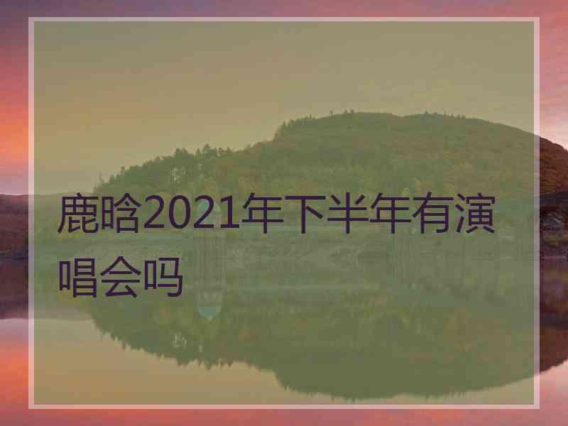 鹿晗2021年下半年有演唱会吗