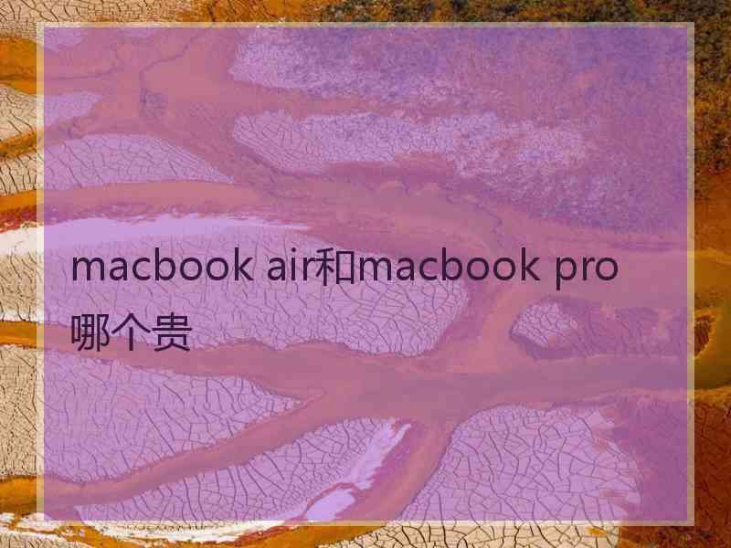 macbook air和macbook pro哪个贵