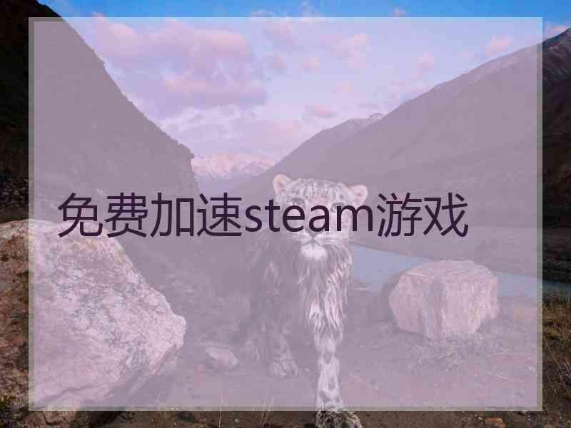 免费加速steam游戏