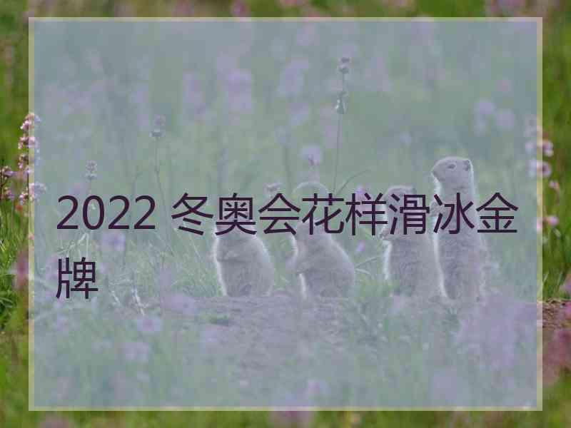 2022 冬奥会花样滑冰金牌