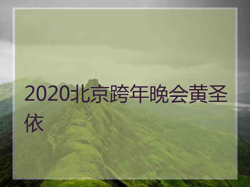 2020北京跨年晚会黄圣依