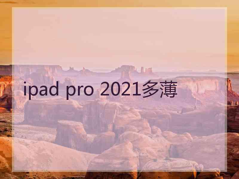 ipad pro 2021多薄