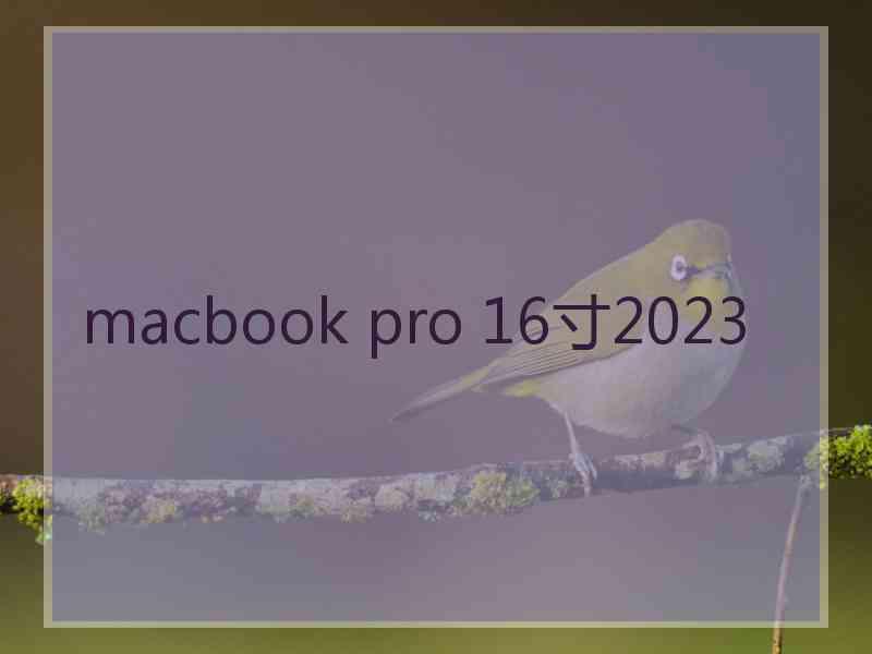 macbook pro 16寸2023