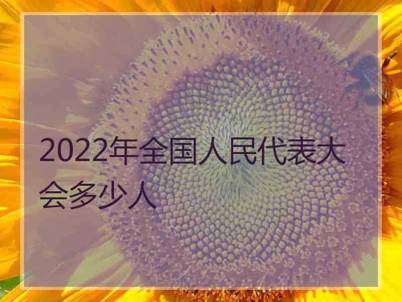 2022年全国人民代表大会多少人