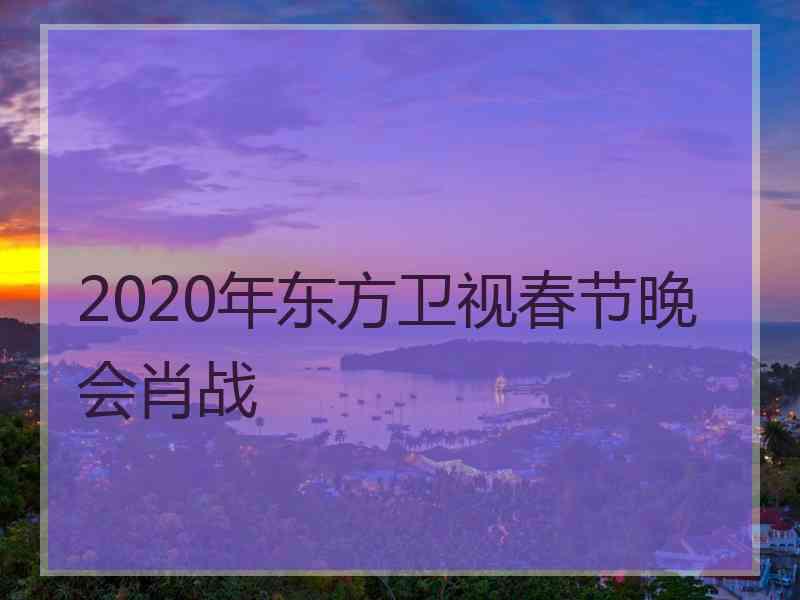 2020年东方卫视春节晚会肖战