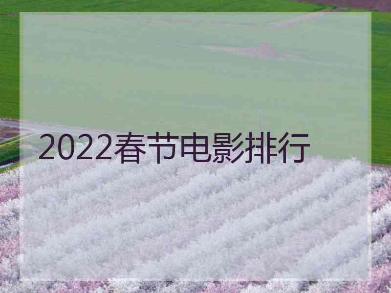 2022春节电影排行