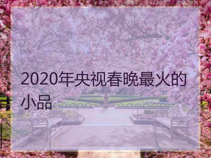 2020年央视春晚最火的小品