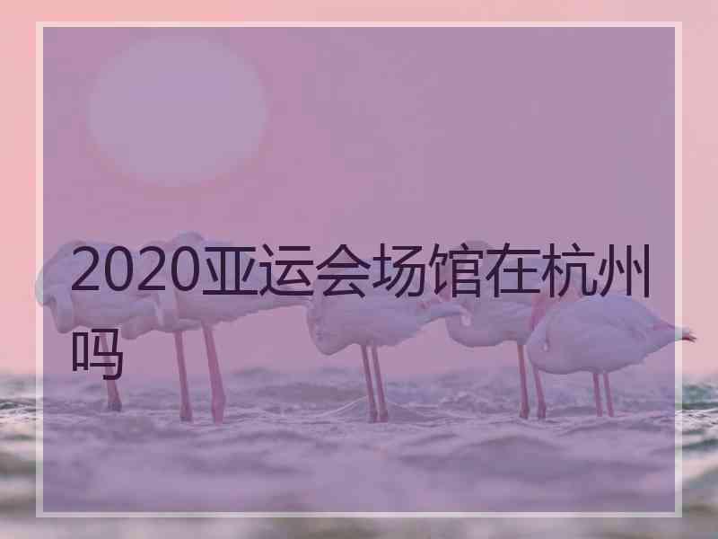 2020亚运会场馆在杭州吗